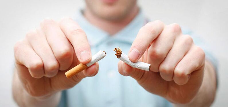 Placé dans la cigarette du milieu